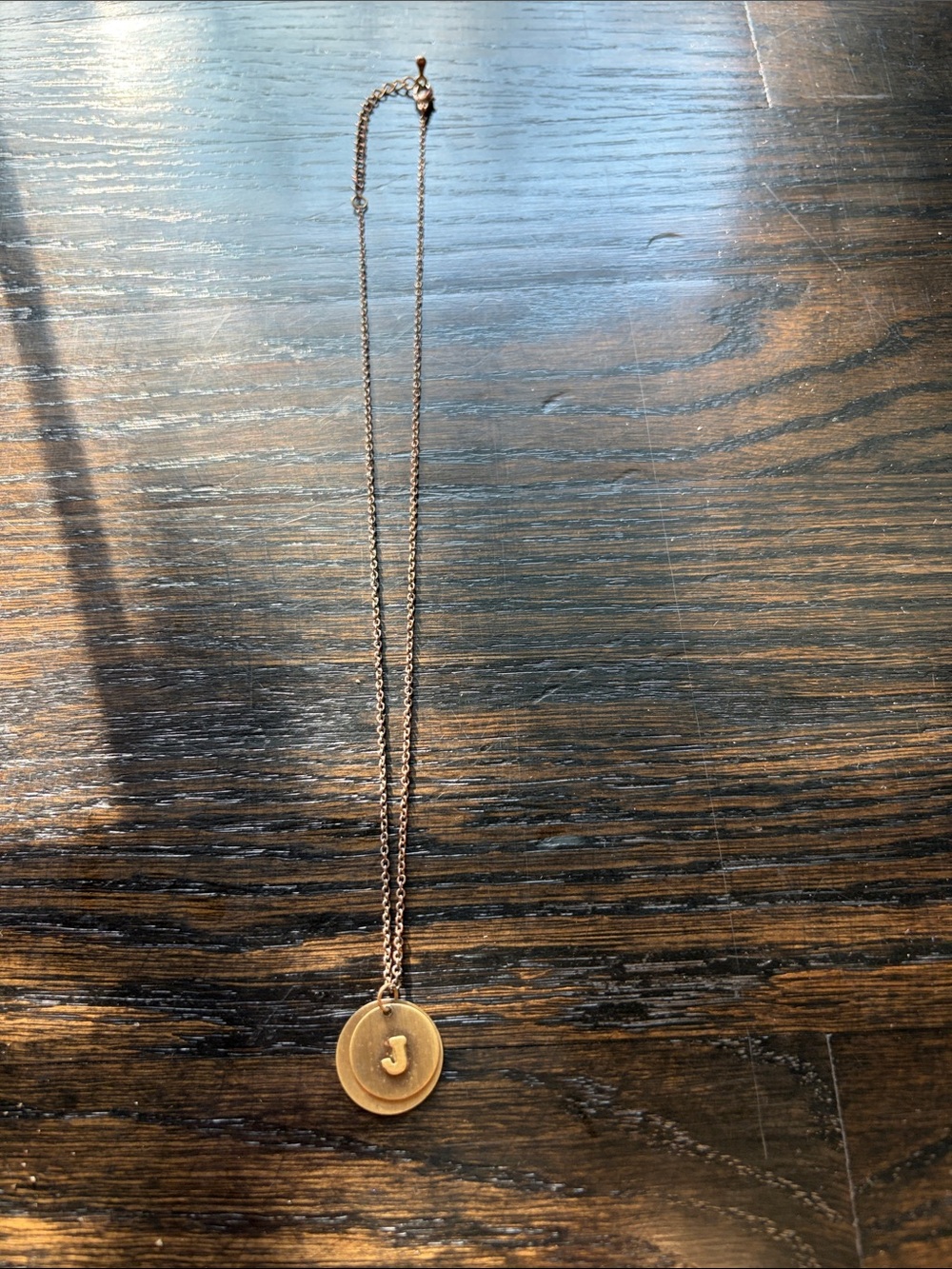 Urban Outfitters Gold Initial 'J' Disc Necklace - Women's Jewelry